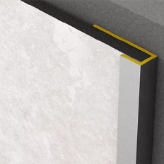 Aluminiowa listwa do wodoodpornych płyt Rocko - startowa (czarna)