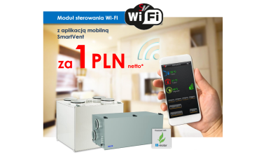 Moduł sterowania WiFi z aplikacją mobilną SmartVent w promocji!
