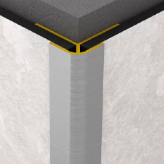 Aluminiowa listwa do wodoodpornych płyt Rocko - narożnik zew. (brązowy)