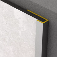 Aluminiowa listwa do płyt wodoodpornych płyt Rocko - startowa (biała)