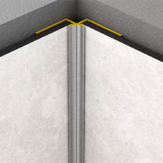 Aluminiowa listwa do płyt wodoodpornych płyt Rocko - narożnik wew. (biały)
