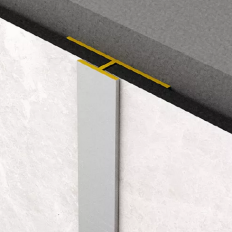 Aluminiowa listwa do płyt wodoodpornych płyt Rocko - łączeniowa (srebrna)