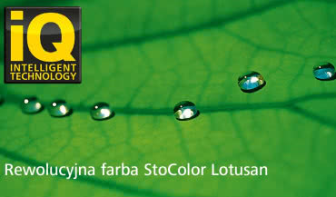 Farba StoColor Lotusan - brud spływa z deszczem