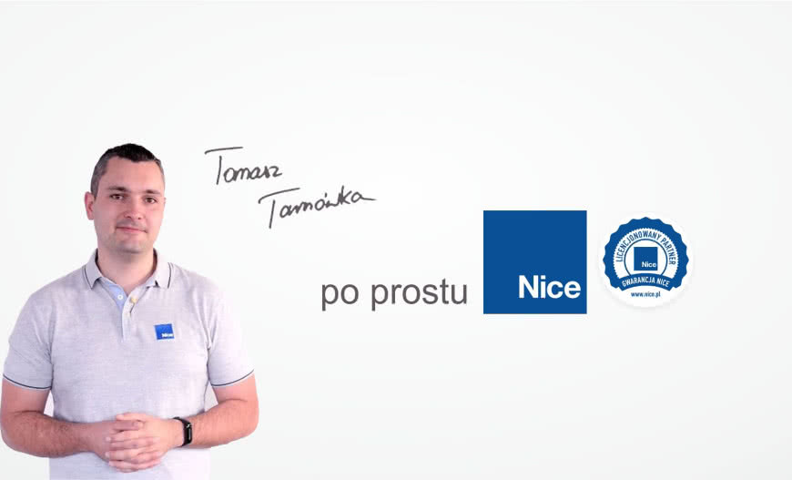 Kampania NICE promująca montaż przez licencjonowanych instalatorów