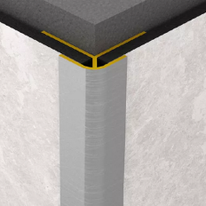 Aluminiowa listwa do płyt wodoodpornych płyt Rocko - narożnik zew. (srebrny)