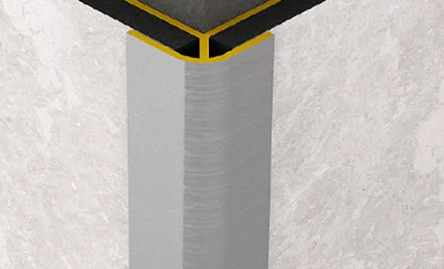 Aluminiowa listwa do płyt wodoodpornych płyt Rocko - narożnik zew. (srebrny)