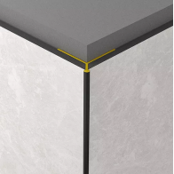 Aluminiowa listwa do płyt wodoodpornych płyt Rocko - narożnik zew. strzałkowy (biały)