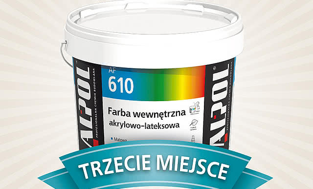 ALPOL AF 610 zajęła trzecie miejsce w plebiscycie na Najpopularniejszą Farbę roku 2014