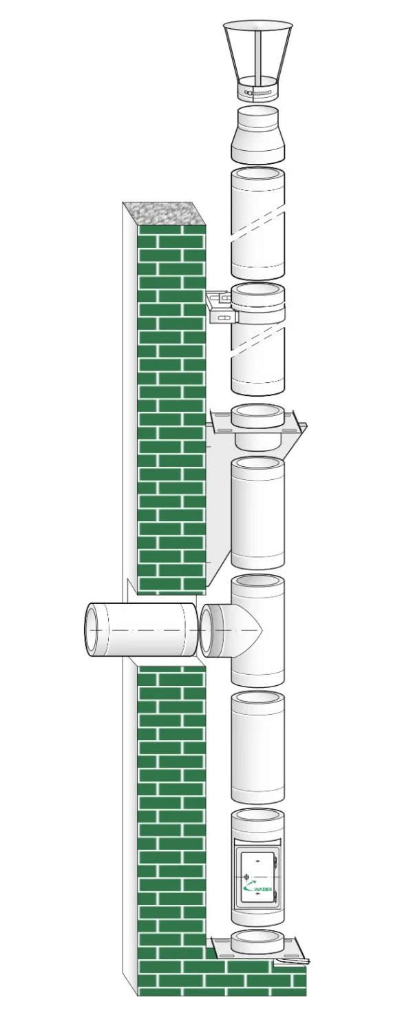 Dwuścienny, żaroodporny komin zewnętrzny DWWż INVEST