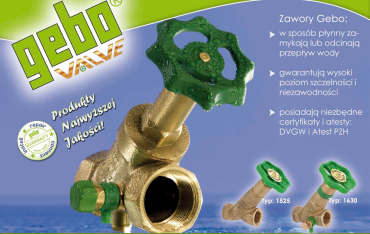 Zawory antyskażeniowe marki Gebo Valve