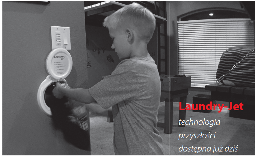 Laundry Jet - kompletny system przesyłu brudnych ubrań