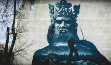 Mural z produktów Farb KABE w Bydgoszczy