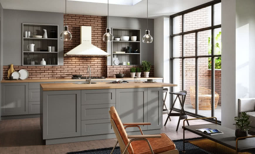 Zachwycająca kuchnia w odcieniach szarości 