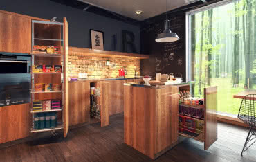 Sposoby na wysokie szafki w kuchni