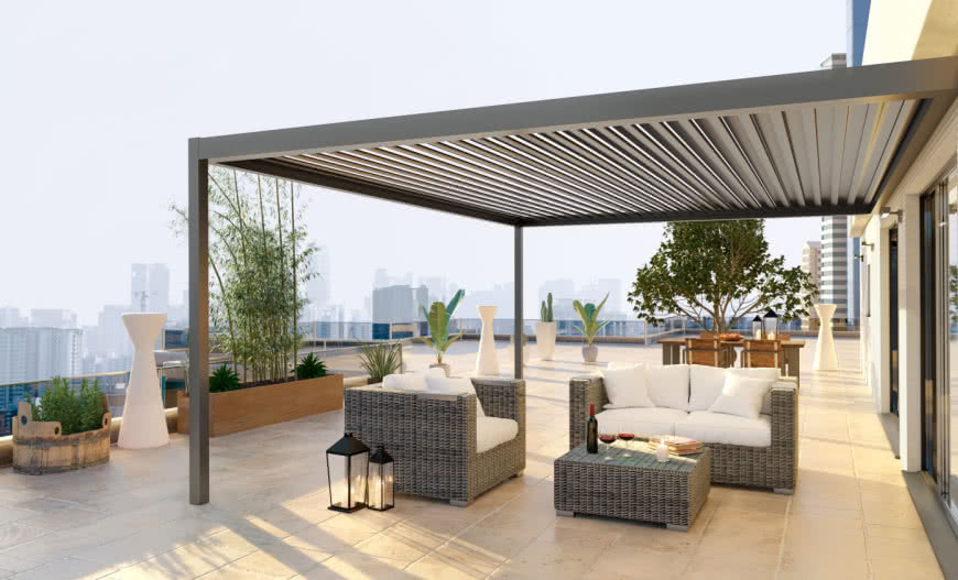Nowość! Pergola przyścienna MB-OpenSky 120 - relaks w każdych warunkach pogodowych!