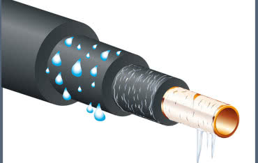 Skraplanie pary wodnej na rurach