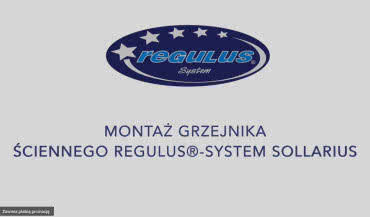 Montaż grzejnika ściennego REGULUS®-system SOLLARIUS