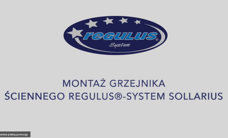 Montaż grzejnika ściennego REGULUS®-system SOLLARIUS