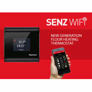 Raychem SENZ WIFI – nowy termostat do ogrzewania podłogowego z ekranem dotykowym