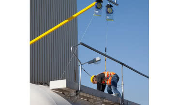 Przestawna szyna kotwiczna do zabezpieczenia przed upadkiem z wysokości