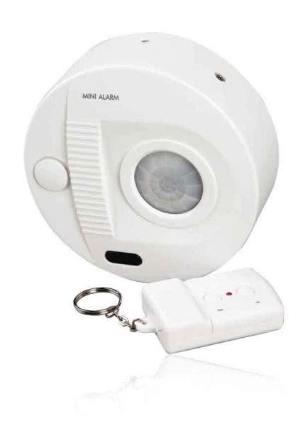 Bezprzewodowy mini alarm sufitowy sterowany pilotem 