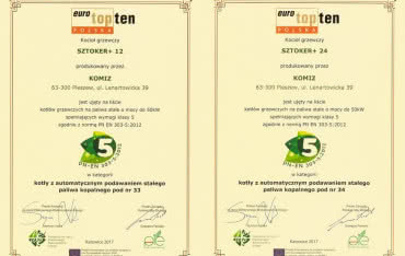 TOPTEN 2017 dla kotłów Sztoker+