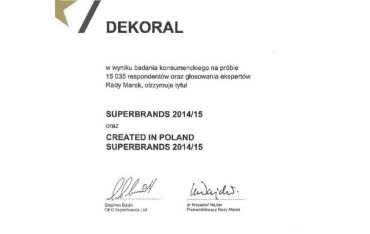 Dekoral po raz kolejny w gronie Superbrands