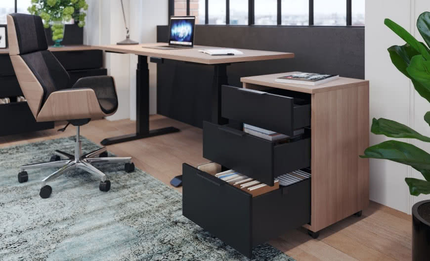 Stelaż elektryczny Futuro - wygodna praca biurowa