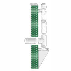 Dwuścienny, izolowany komin zewnętrzny DWWk