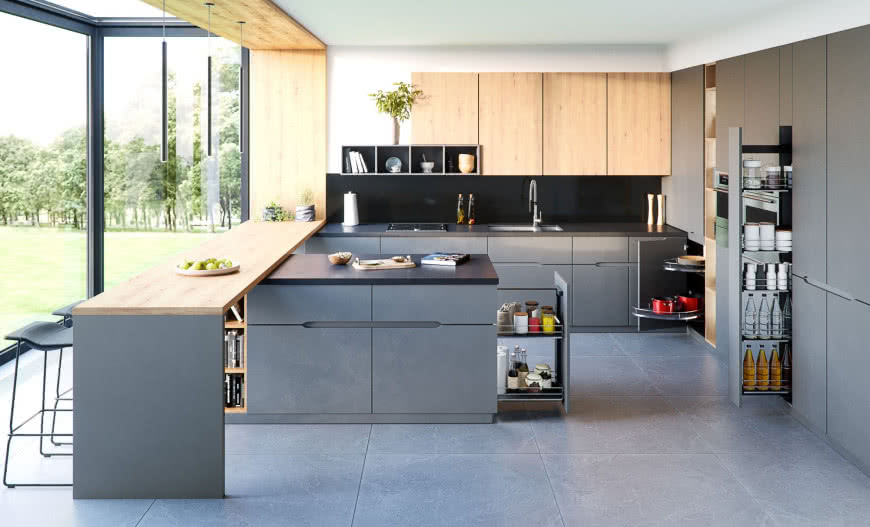 Najnowsze trendy - kuchnia w czarnych barwach 