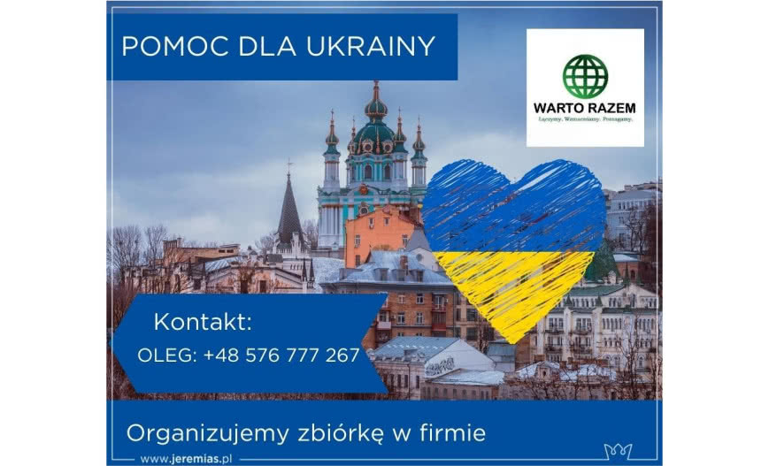 Jeremias włącza się do pomocy na rzecz ukraińskich uchodźców