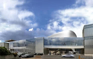 Nowy dach jednej z hal poznańskich targów