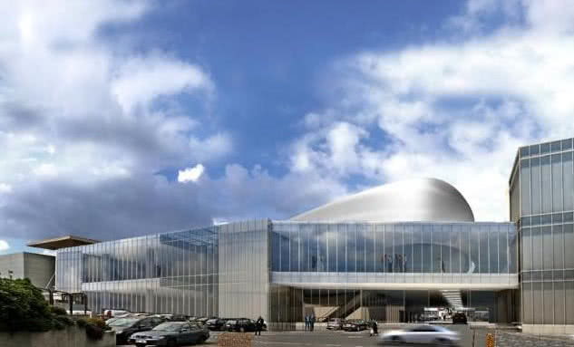 Nowy dach jednej z hal poznańskich targów