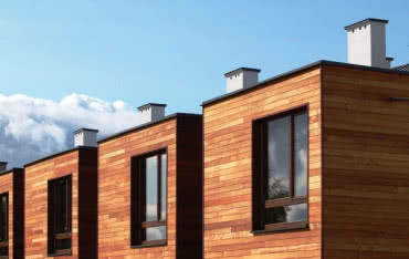 Elewacja z drewna egzotycznego