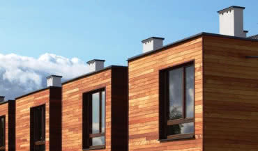 Elewacja z drewna egzotycznego