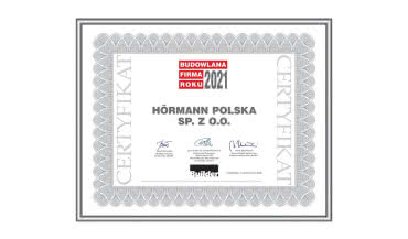 Hörmann Polska z tytułem Budowlanej Firmy Roku 2021