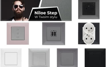 Nowoczesne łączniki i gniazda Niloe Step