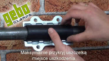 Gebo Clamps. Obejmy remontowe na rurze stalowej. Typ DS/DSK