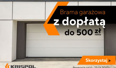Promocja Krispol - brama garażowa z dopłatą