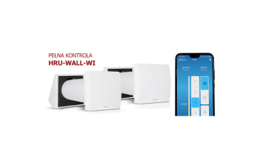 Nowość! Rekuperator ścienny HRU-WALL-WI z funkcją zdalnego sterowania