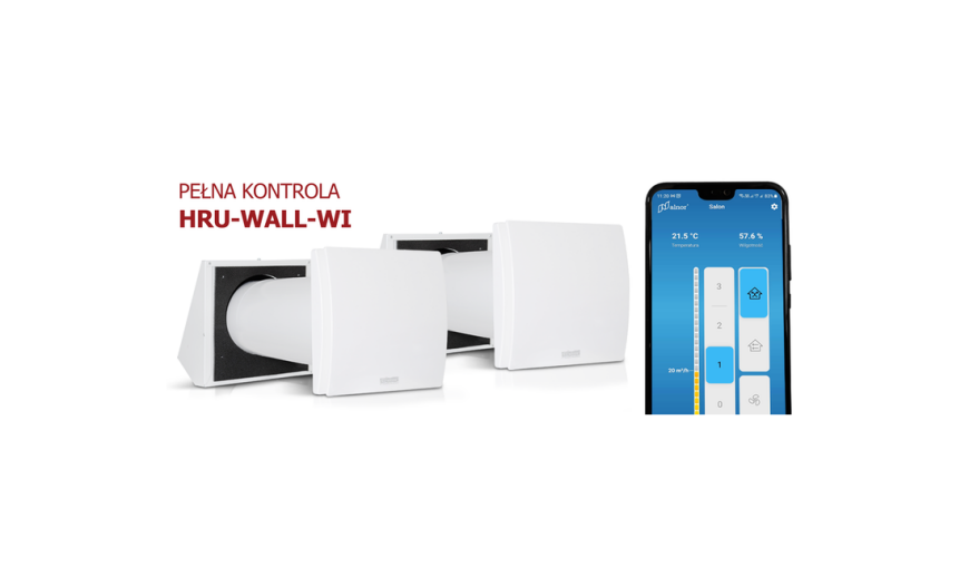 Nowość! Rekuperator ścienny HRU-WALL-WI z funkcją zdalnego sterowania