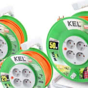 Przedłużacze zwijane na bębnie marki KEL linia Standard