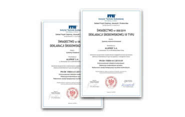 Aluprof z certyfikatami środowiskowymi EPD