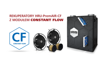 Rekuperatory z serii HRU-PremAIR z modułem Constant Flow