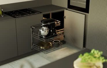 Zapomnij o ciasnych szafkach! Cornery REJS powiększą Twoją kuchnię