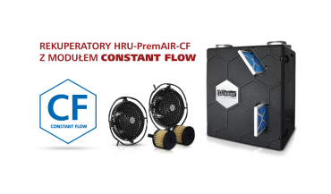 Rekuperatory z serii HRU-PremAIR z modułem Constant Flow
