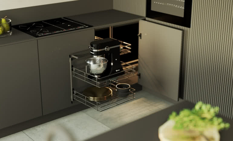 Zapomnij o ciasnych szafkach! Cornery REJS powiększą Twoją kuchnię