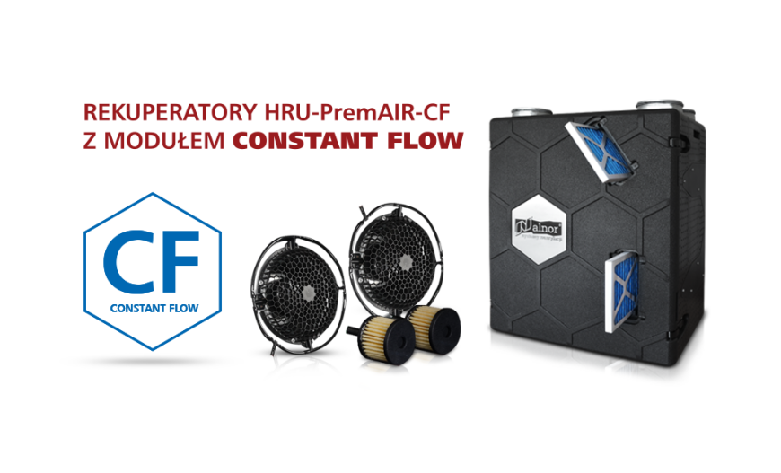 Rekuperatory z serii HRU-PremAIR z modułem Constant Flow
