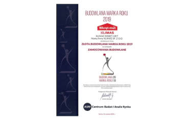Klimas Wkręt-Met z tytułem Złota Budowlana Marka Roku