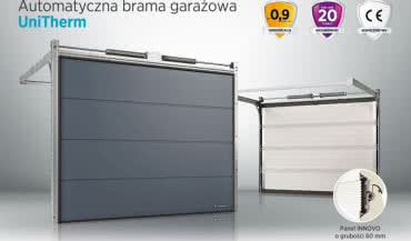Panel INNOVO o grubości 60 mm w bramie UniTherm marki WIŚNIOWSKI 